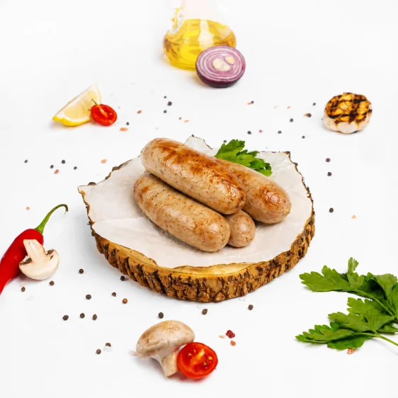 Chicken sausage with Dijon mustard
