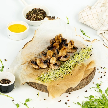 Champignons on the grill
