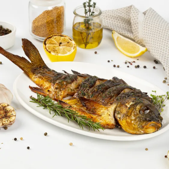 Grilled carp