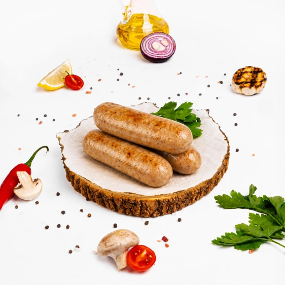 Sausage shish kebab with cheese
