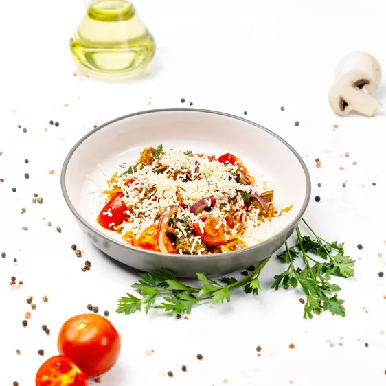 Baked eggplant salad